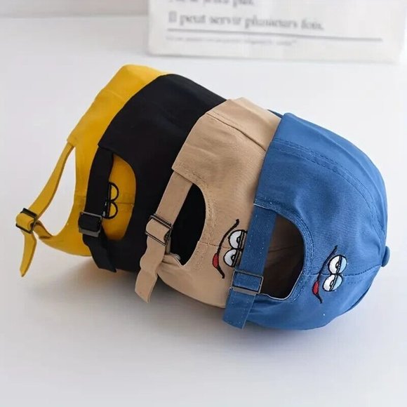 Boys&Girls "M" Caps With Cartoon Figures Eyes Embroidery Breathable Adjustable - Picture 9 of 12